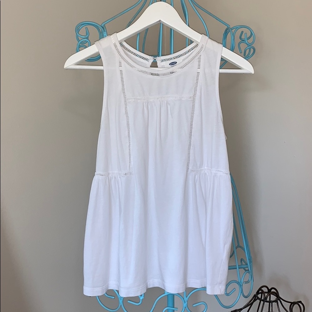 white flowy top